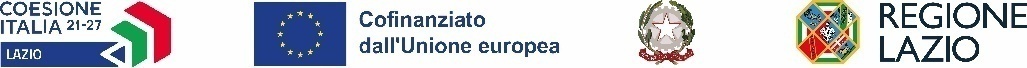 Coesione Italia 21-27 Lazio – Cofinanziato dall’Unione europea – Repubblica Italiana – Regione Lazio